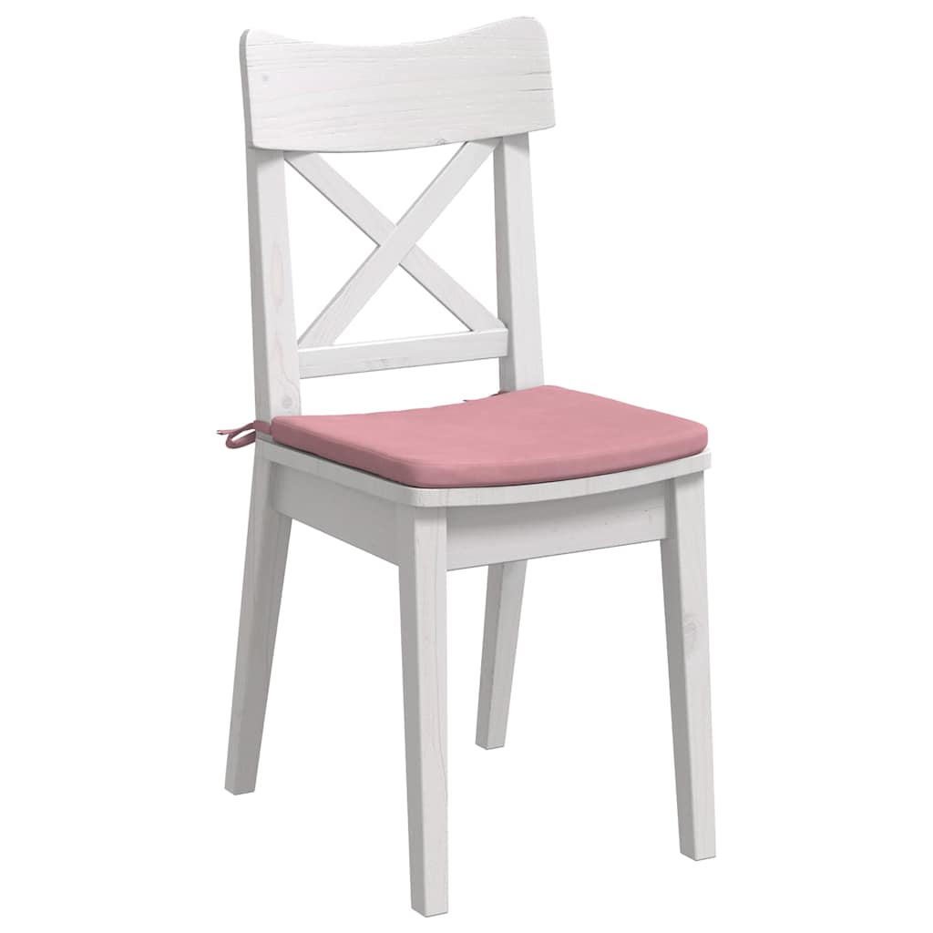 VidaXL coussins de siège 4 pcs rose 40 x 40 x 3 cm velours