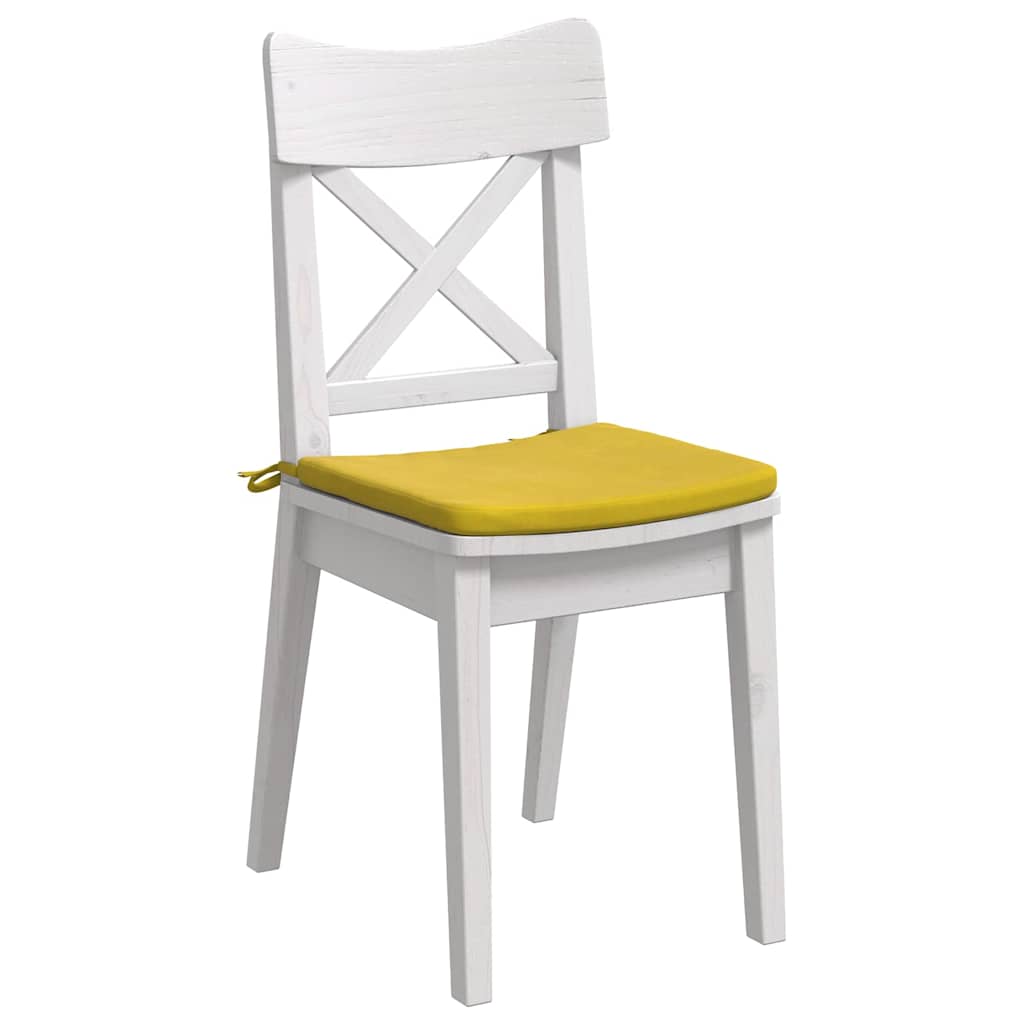 Vidaxx coussins de siège 4 pcs jaune 40 x 40 x 3 cm velours