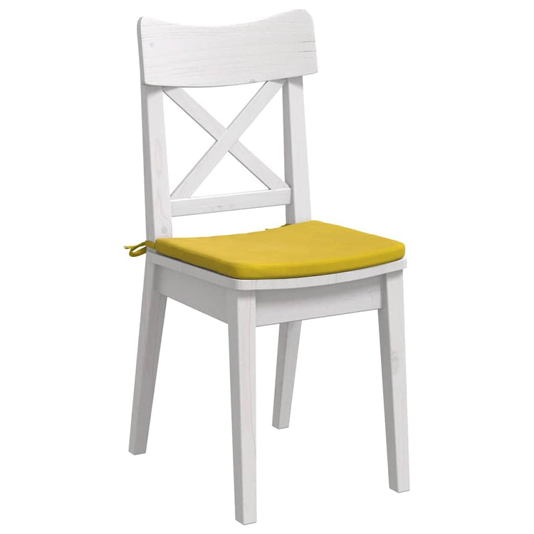 Vidaxx coussins de siège 4 pcs jaune 40 x 40 x 3 cm velours