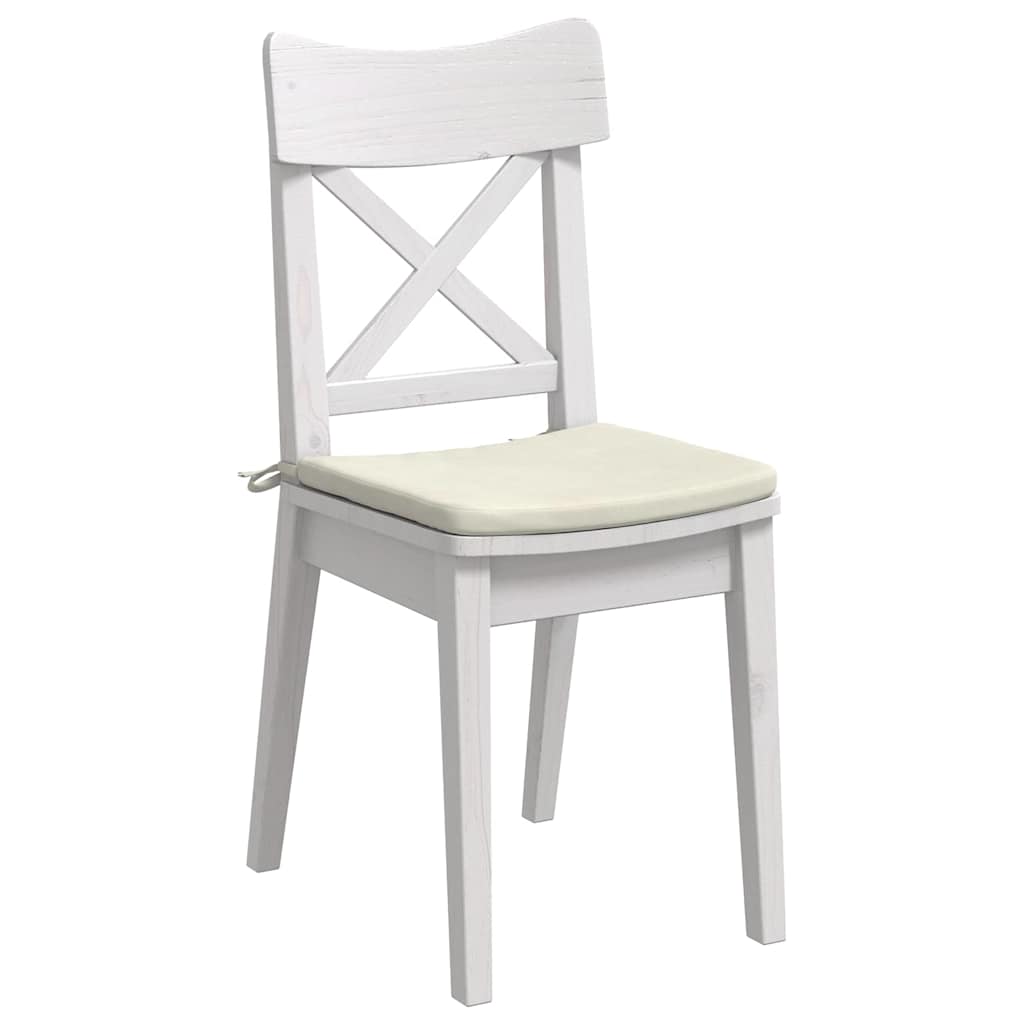 Vidaxx coussins de siège 4 pcs crème 40 x 40 x 3 cm velours