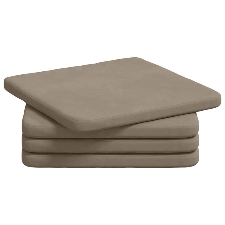 Vidaxx coussins d'assise 4 pcs taupe 40 x 40 x 3 cm tissu microfibre