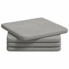 Vidaxx coussins d'assise 4 pcs gris clair 40 x 40 x 3 cm tissu microfibre