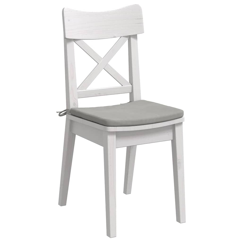 Vidaxx coussins d'assise 4 pcs gris clair 40 x 40 x 3 cm tissu microfibre