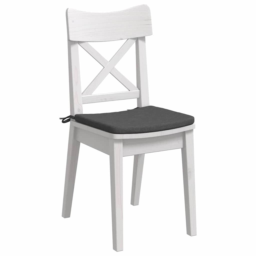 Vidaxx coussins d'assise 4 pcs gris foncé 40 x 40 x 3 cm tissu coton