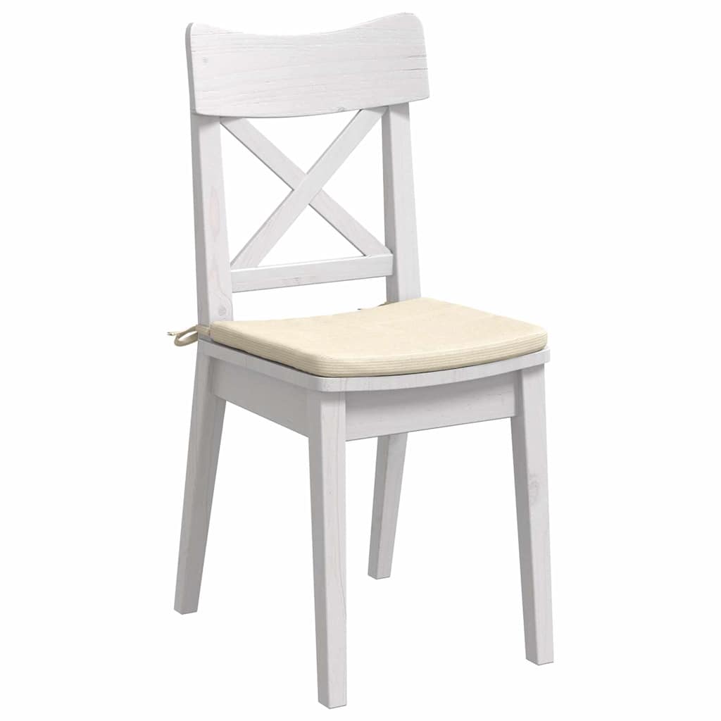 VidaXL coussins de siège 4 pcs crème 40 x 40 x 3 cm tissu en coton