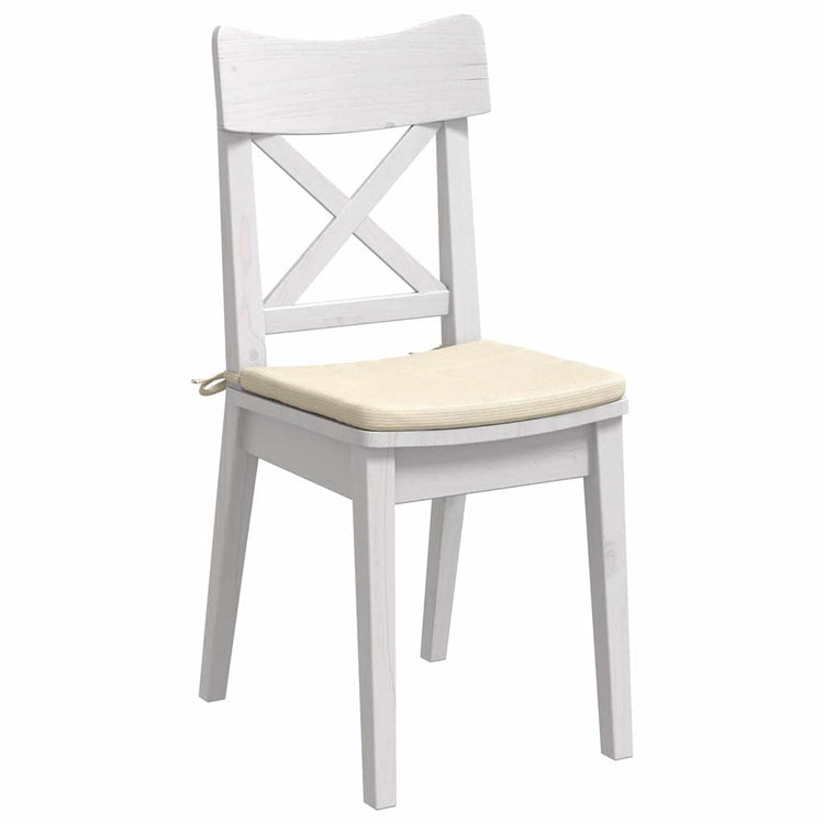 VidaXL coussins de siège 4 pcs crème 40 x 40 x 3 cm tissu en coton