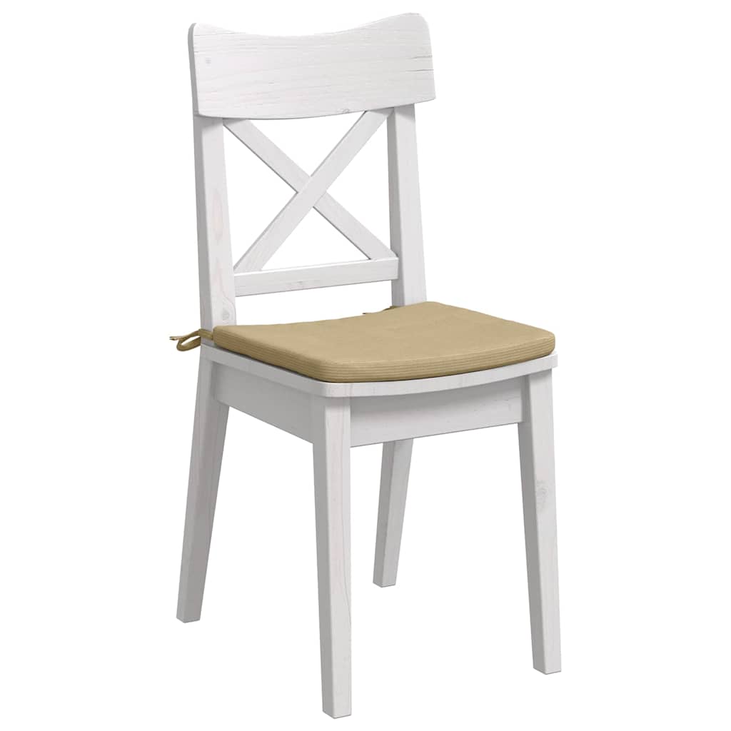 Vidaxx coussins d'assise 4 pcs gris vert 40 x 40 x 3 cm tissu coton