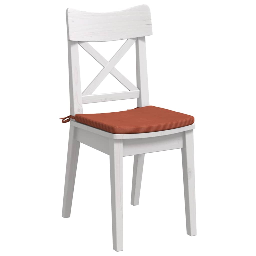 VidaXL coussins de siège 4 pcs rouge-orange 40 x 40 x 3 cm tissu en coton