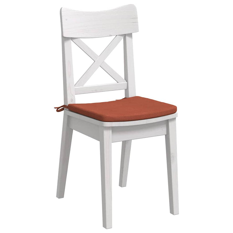 VidaXL coussins de siège 4 pcs rouge-orange 40 x 40 x 3 cm tissu en coton