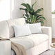 VidaXL coussins de canapé 2 pcs blanc 50 x 30 cm tissu