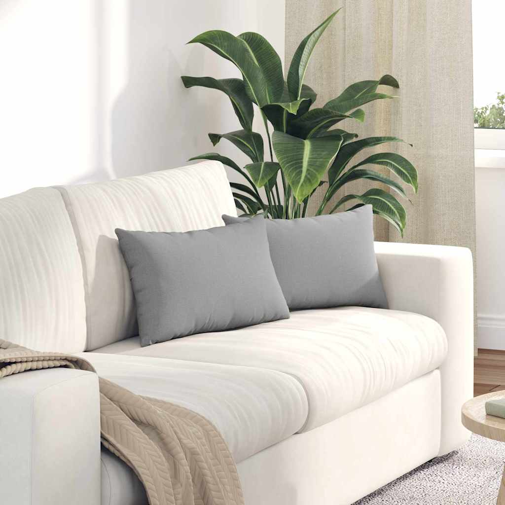 VidaXL coussins de canapé 2 pcs gris nuage 50 x 30 cm tissu