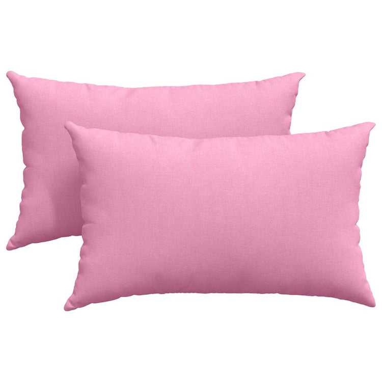 VidaXL coussins de canapé 2 pcs rose 50 x 30 cm tissu