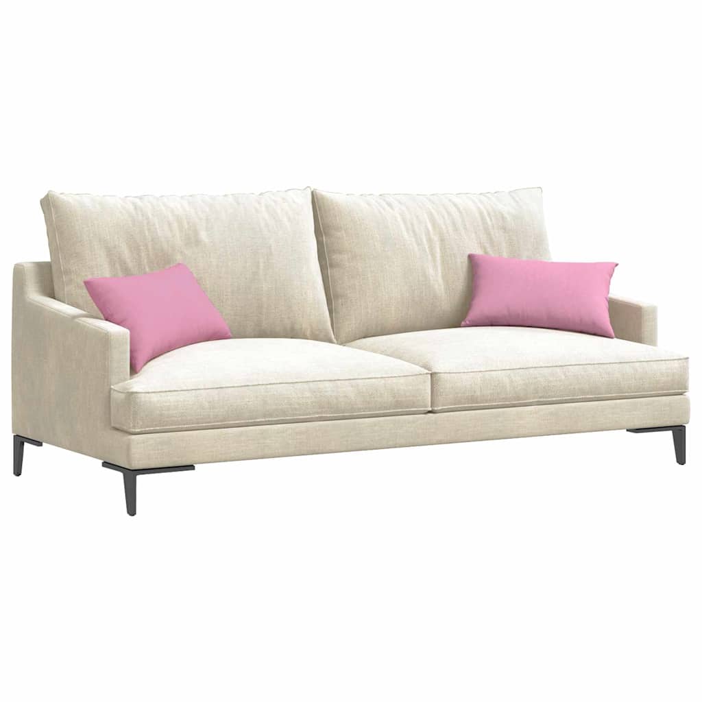 VidaXL coussins de canapé 2 pcs rose 50 x 30 cm tissu
