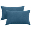 VidaXL coussins de canapé 2 pièces bleu 50 x 30 cm tissu corde