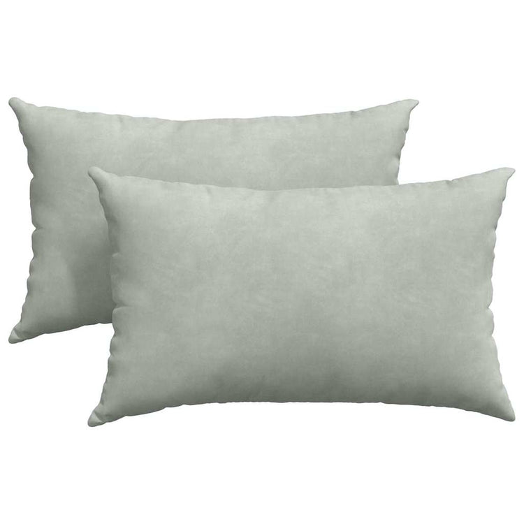 VidaXL coussins de canapé 2 pièces gris clair 50 x 30 cm tissu corde