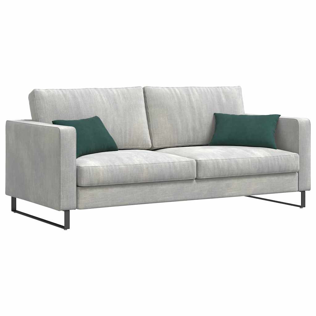 VidaXL coussins de canapé, 2 pièces, vert foncé, tissu corde 50 x 30 cm