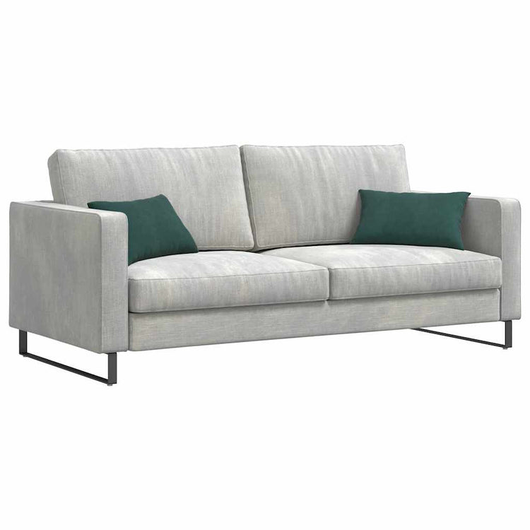 VidaXL coussins de canapé, 2 pièces, vert foncé, tissu corde 50 x 30 cm