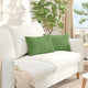 VidaXL coussins de canapé 2 pièces vert clair 50 x 30 cm tissu corde