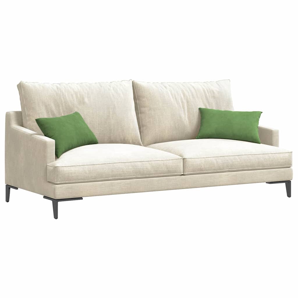 VidaXL coussins de canapé 2 pièces vert clair 50 x 30 cm tissu corde