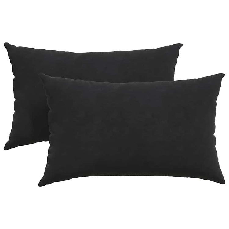 VidaXL coussins de canapé 2 pièces noir 50 x 30 cm tissu corde