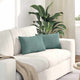 VidaXL coussins de canapé 2 pièces vert d'eau 50 x 30 cm tissu corde