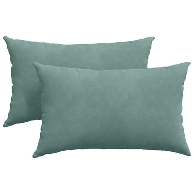 VidaXL coussins de canapé 2 pièces vert d'eau 50 x 30 cm tissu corde