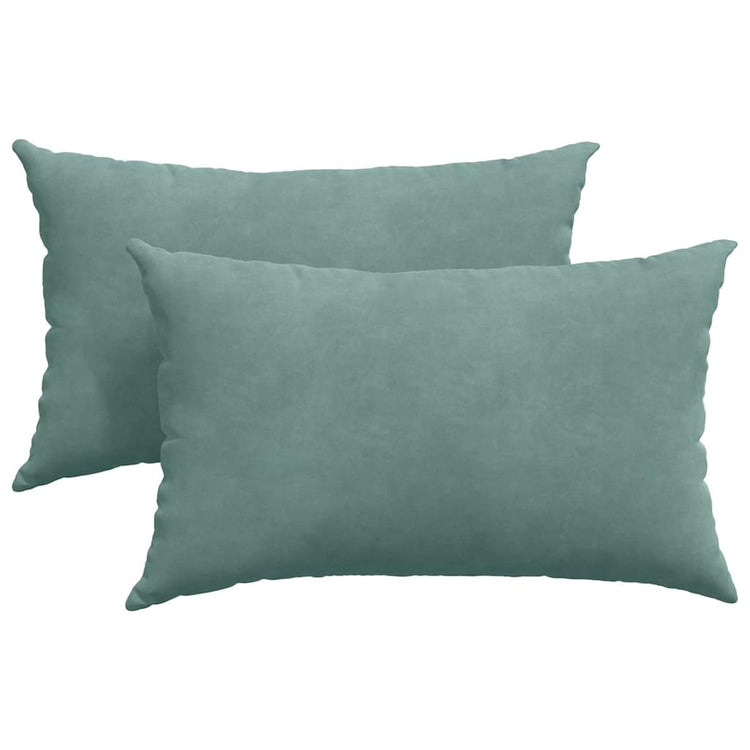 VidaXL coussins de canapé 2 pièces vert d'eau 50 x 30 cm tissu corde