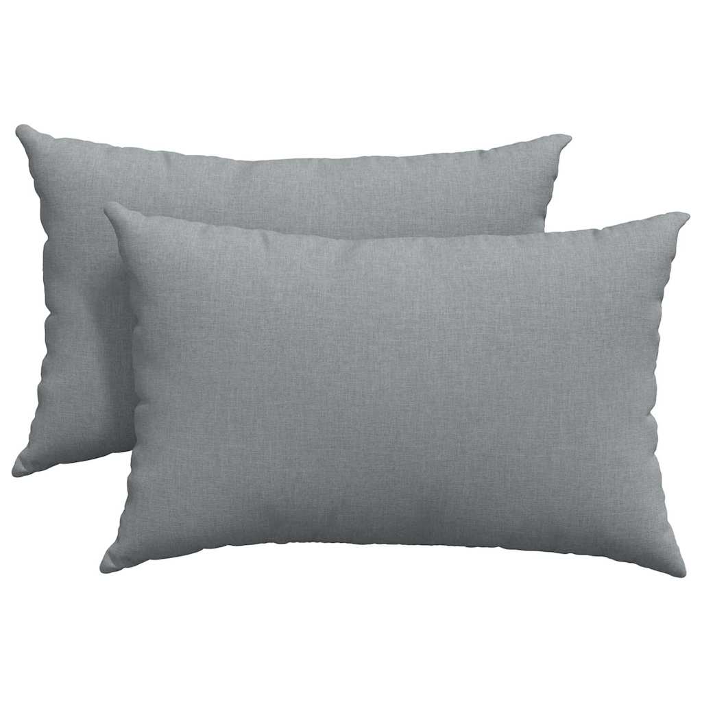 VidaXL coussins de canapé 2 pcs tissu gris clair 60 x 40 cm