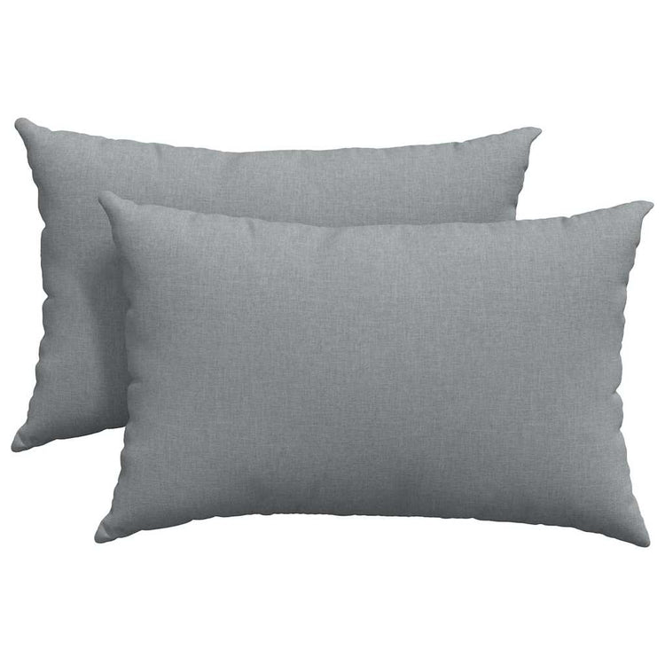 VidaXL coussins de canapé 2 pcs tissu gris clair 60 x 40 cm