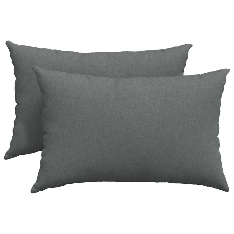 VidaXL coussins de canapé 2 pcs tissu gris foncé 60 x 40 cm