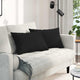 VidaXL coussins de canapé 2 pcs noir 60 x 40 cm tissu