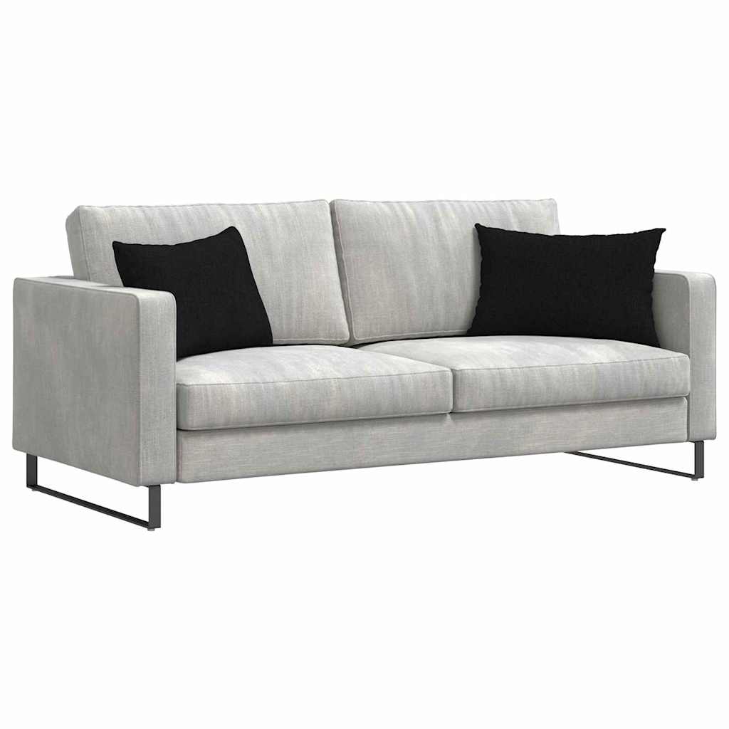 VidaXL coussins de canapé 2 pcs noir 60 x 40 cm tissu
