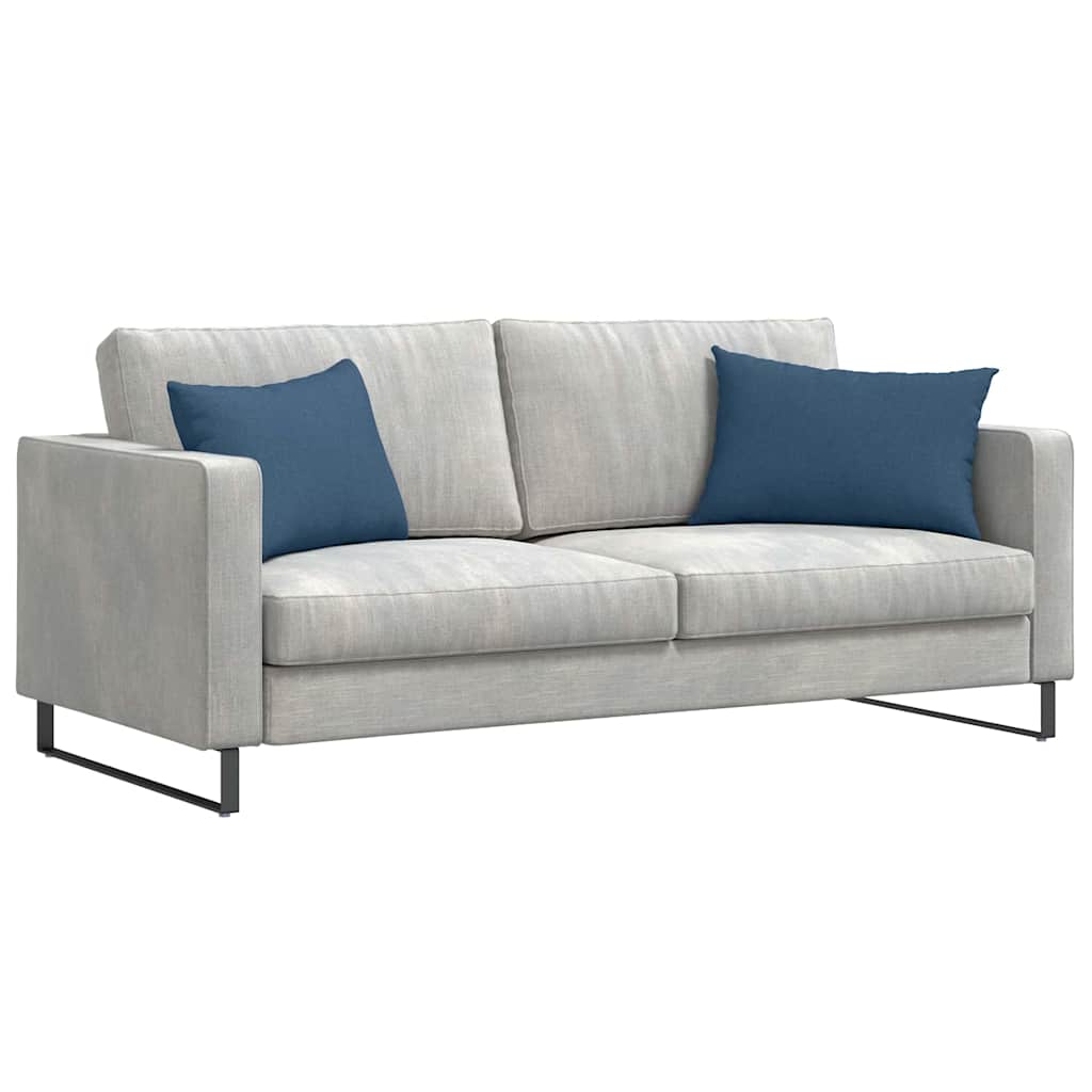 VidaXL coussins de canapé 2 pcs bleu 60 x 40 cm tissu