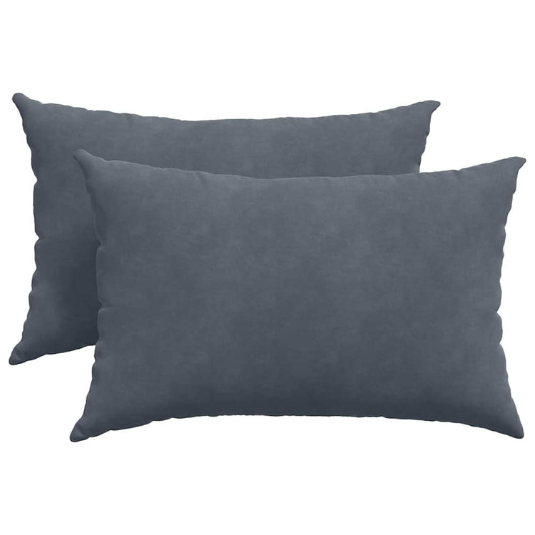 VidaXL coussins de canapé 2 pièces tissu corde gris foncé 60 x 40 cm