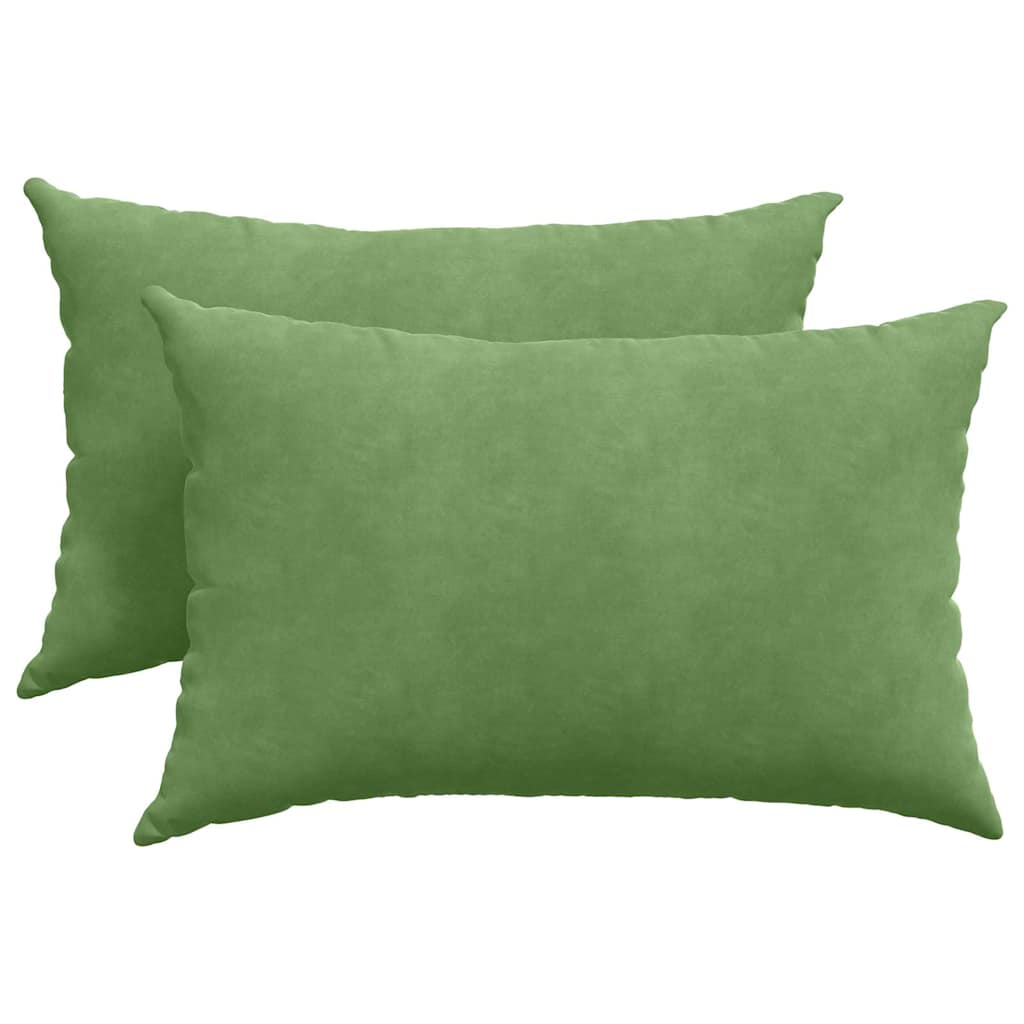 VidaXL coussins de canapé 2 pièces tissu corde vert clair 60 x 40 cm