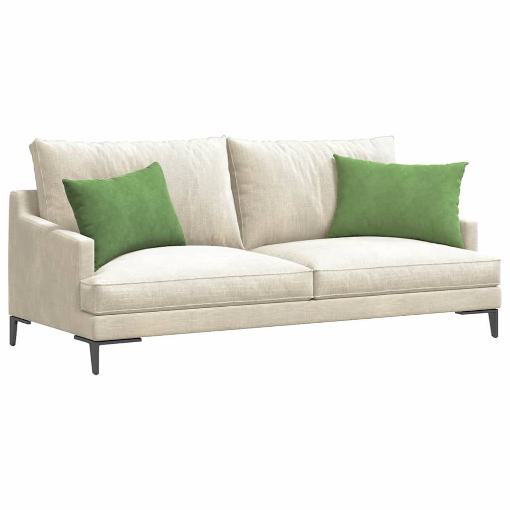 VidaXL coussins de canapé 2 pièces tissu corde vert clair 60 x 40 cm