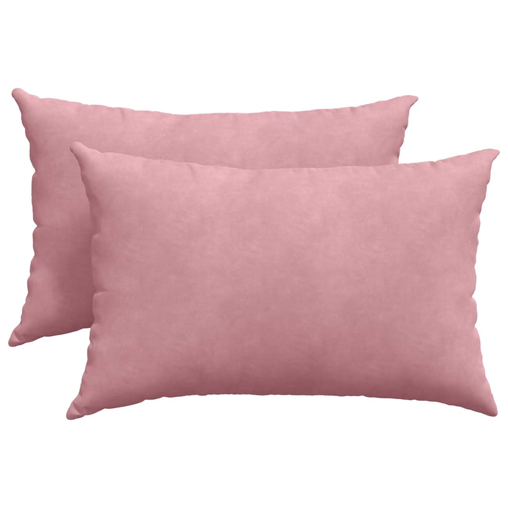 VidaXL coussins de canapé 2 pièces rose 60 x 40 cm tissu corde