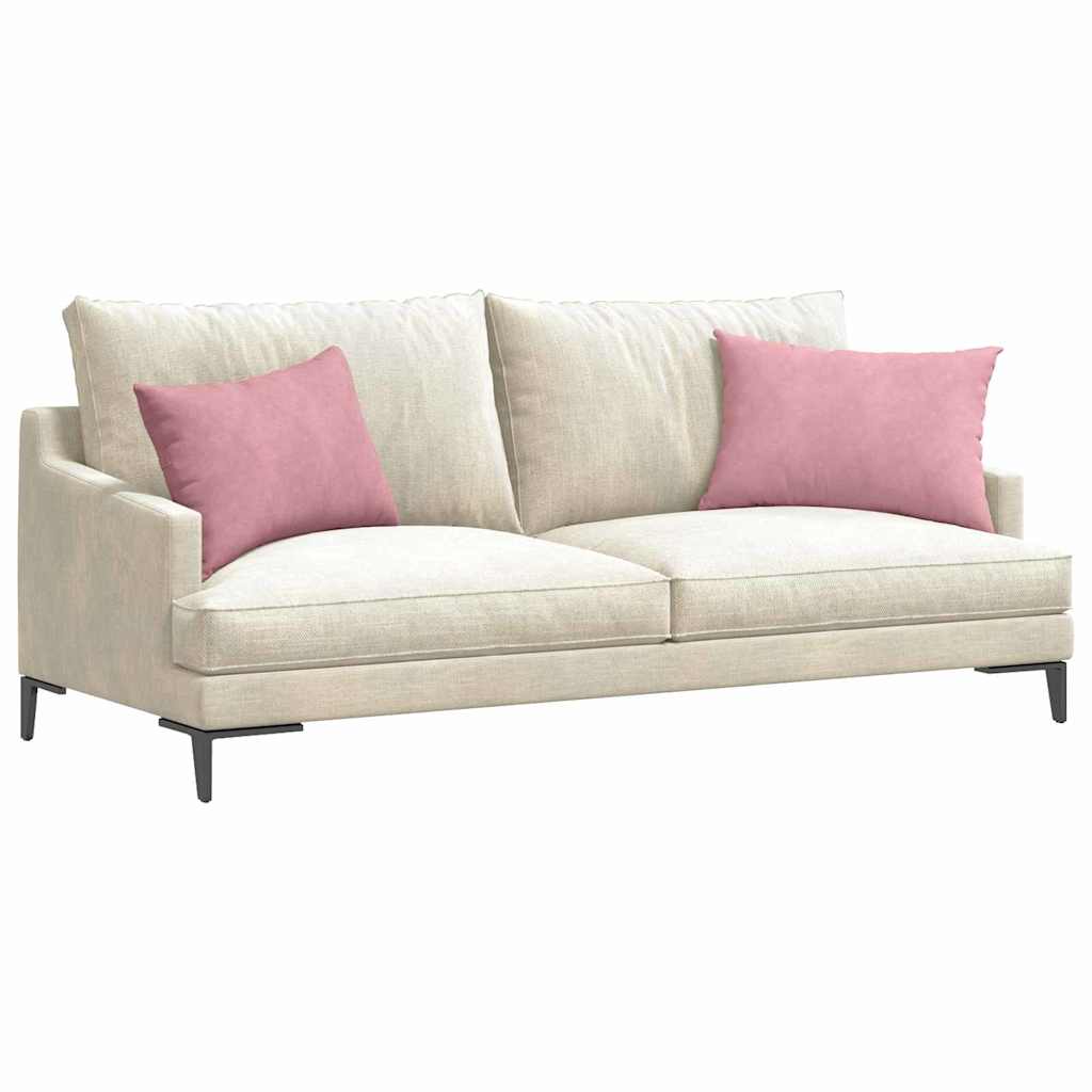 VidaXL coussins de canapé 2 pièces rose 60 x 40 cm tissu corde