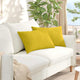 VidaXL coussins de canapé 2 pièces jaune 60 x 40 cm tissu corde