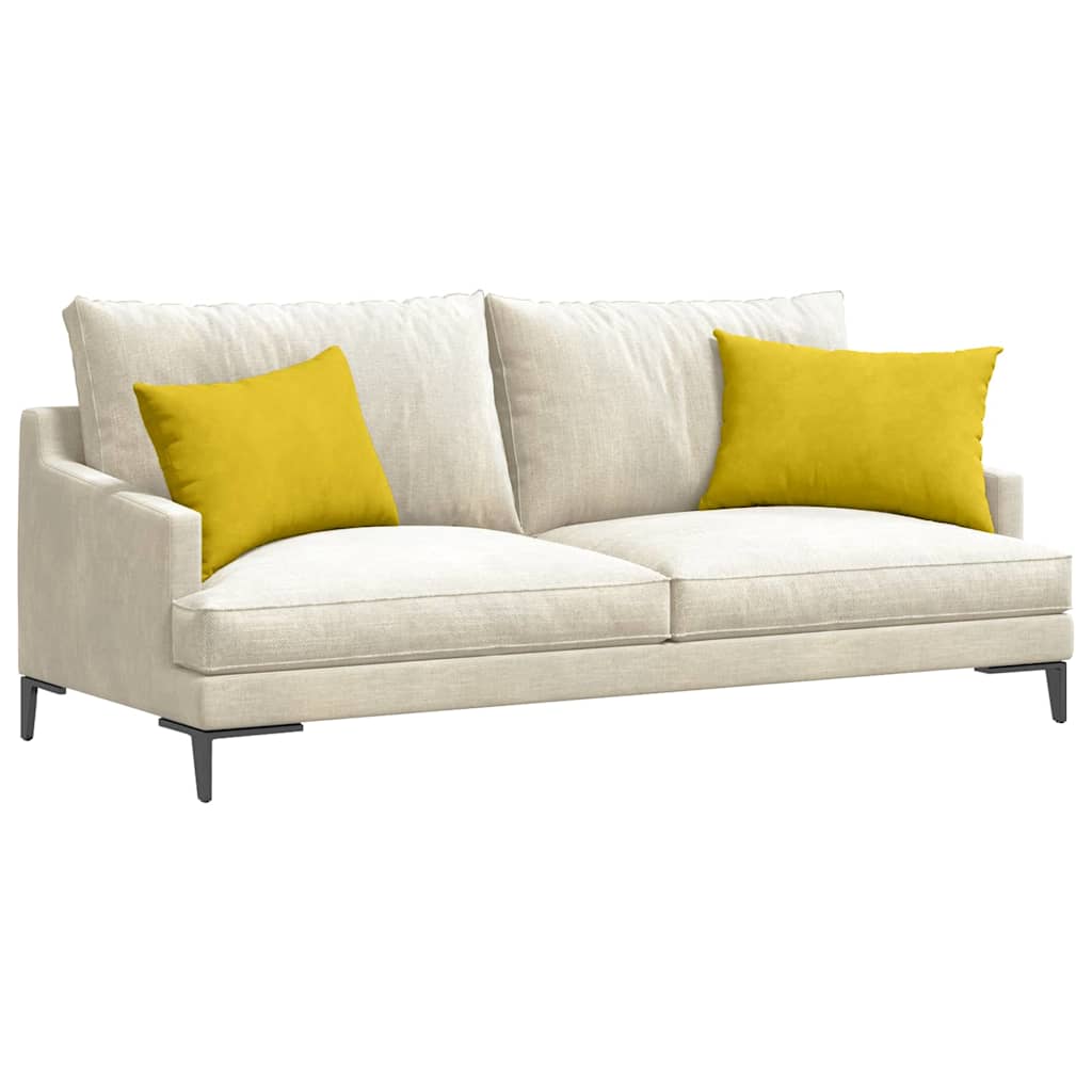 VidaXL coussins de canapé 2 pièces jaune 60 x 40 cm tissu corde