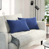 VidaXL coussins de canapé, 2 pièces, bleu police, tissu corde 60 x 40 cm