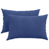 VidaXL coussins de canapé, 2 pièces, bleu police, tissu corde 60 x 40 cm