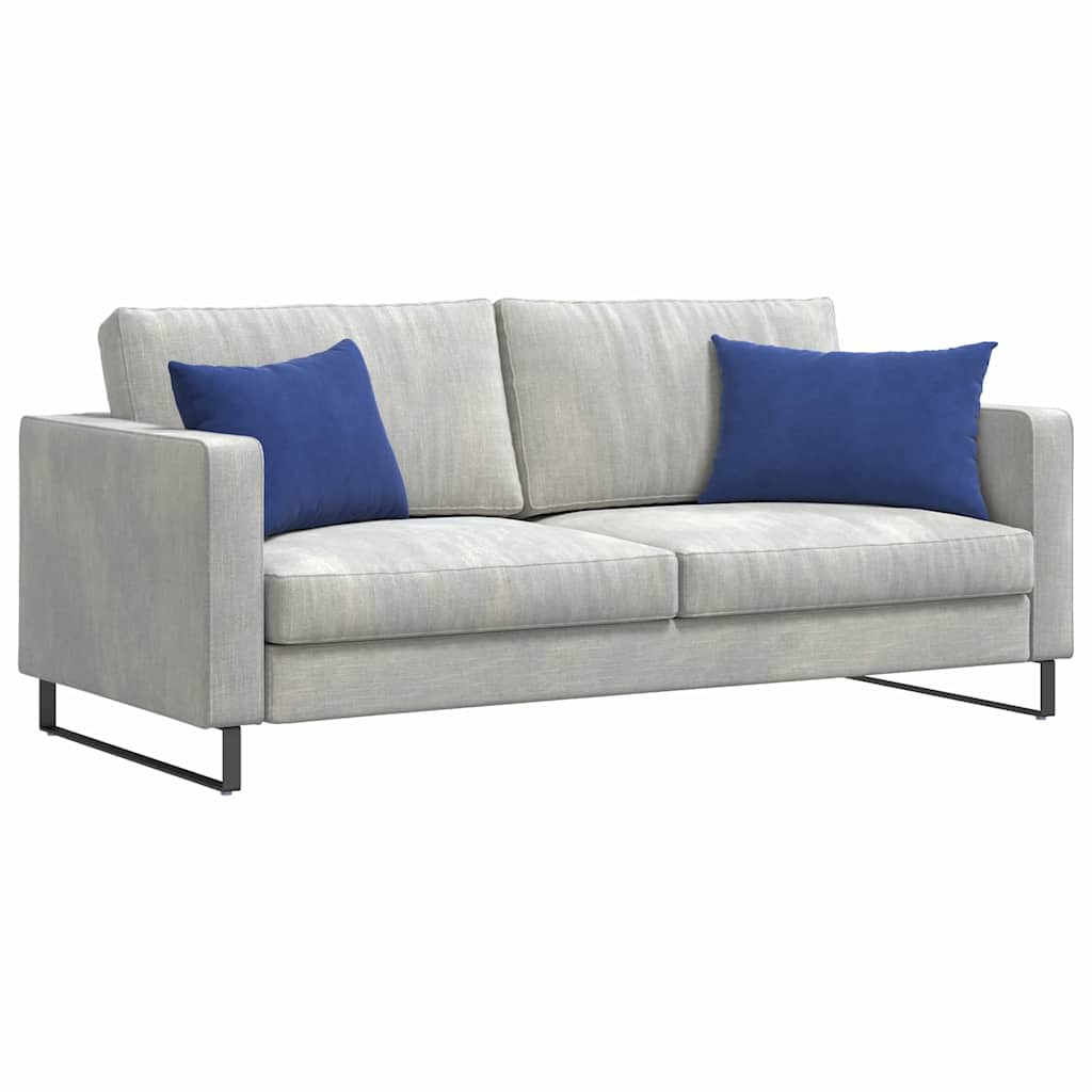 VidaXL coussins de canapé, 2 pièces, bleu police, tissu corde 60 x 40 cm