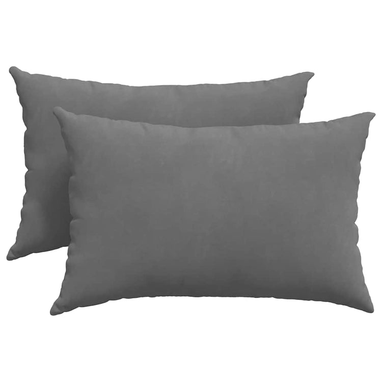 VidaXL coussins de canapé 2 pièces tissu gris foncé 60 x 40 cm