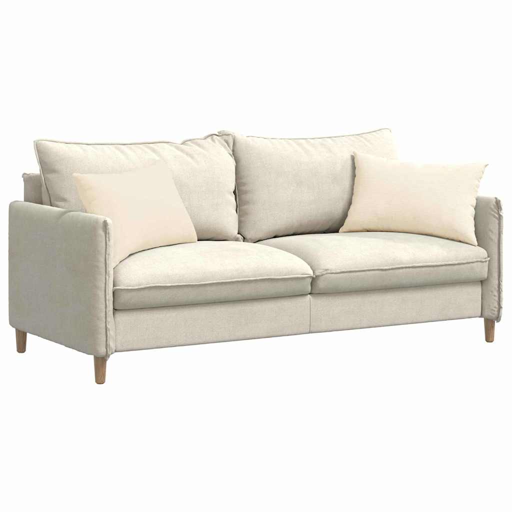 VidaXL coussins de canapé 2 pièces crème 60 x 40 cm tissu corde