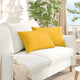 VidaXL coussins de canapé 2 pièces jaune clair 60 x 40 cm tissu corde