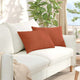 VidaXL coussins de canapé 2 pièces rouge-orange 60 x 40 cm tissu corde