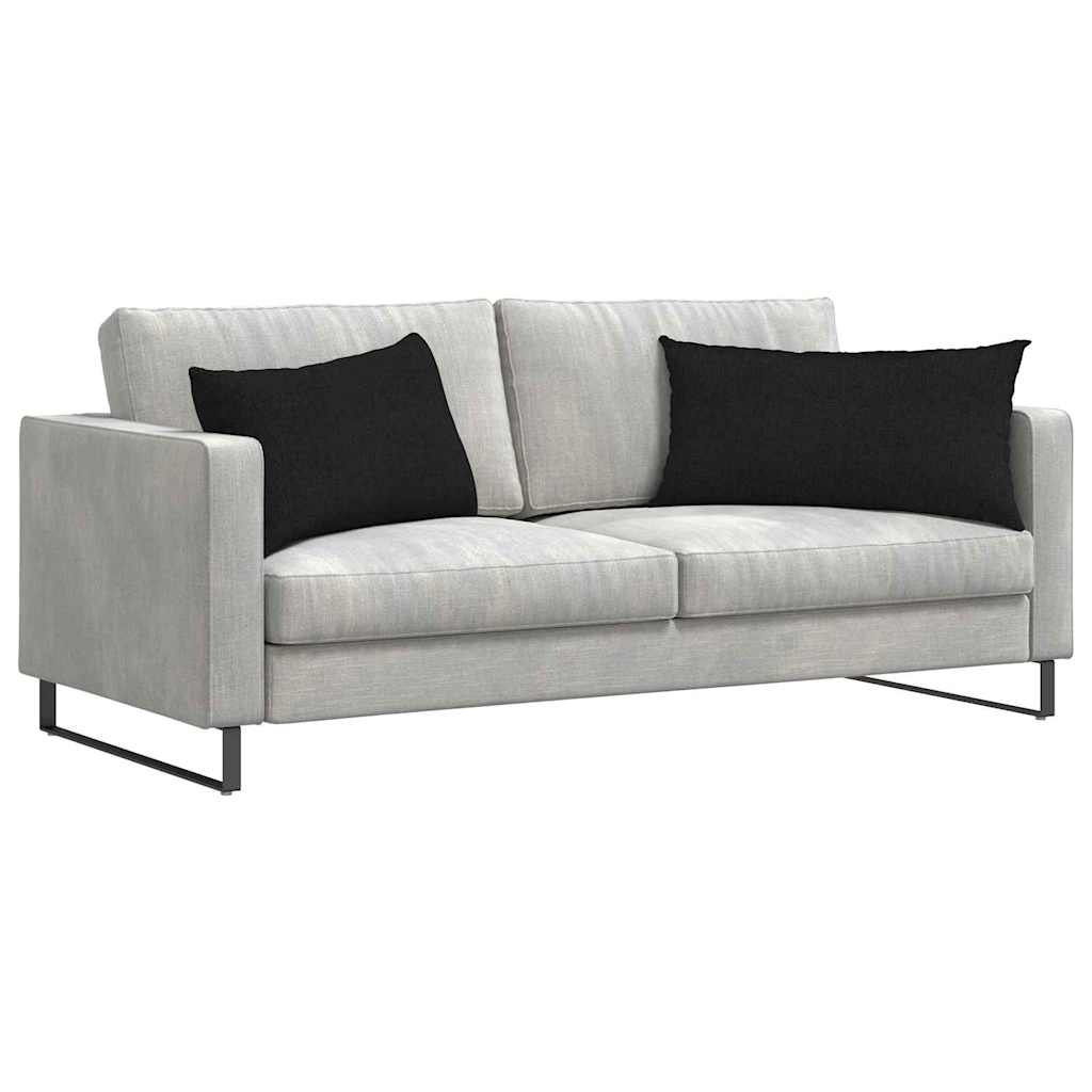 VidaXL coussins de canapé 2 pcs noir 80 x 40 cm tissu