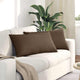 VidaXL coussins de canapé 2 pcs marron 80 x 40 cm tissu
