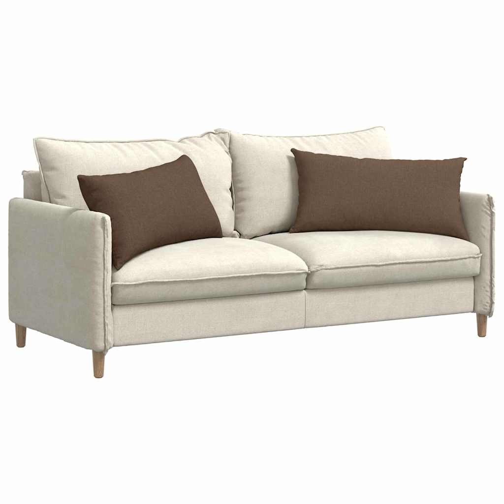 VidaXL coussins de canapé 2 pcs marron 80 x 40 cm tissu